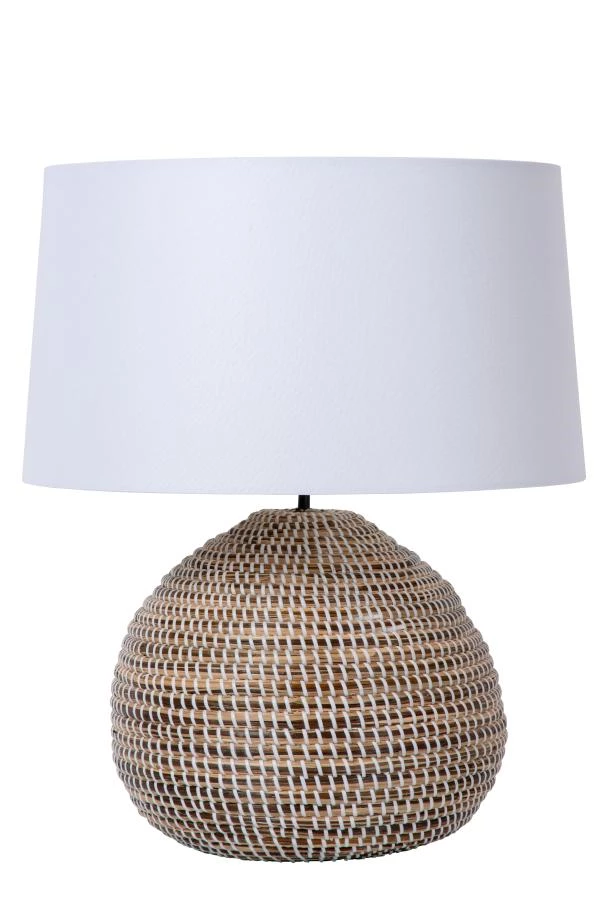 Lucide Premium MADUKA - Tafellamp - Ø 45 cm - 1xE27 - Naturel - uitgezet